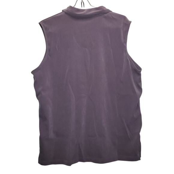Denim & Co. Vintage Dark Lilac Sleeveless Vest – Sz L | Cottagecore Layering - Picture 2 of 7